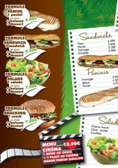 Menu Snack Park - Formules, sandwiches, paninis,...