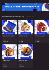 Menu Côté Sushi - Les collections