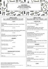 Menu Crêperie les 3 lys - Menus