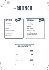 Menu Chez sofi - Brunch