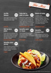 Menu Flash Back - Les tex mex