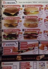 Menu Sultan food - Les burgers, paninis,...