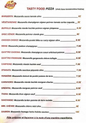 Menu Tasty Chicken - Les pizzas