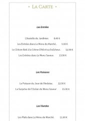 Menu Le Plat D'Etain - Les entrées, poissons, viandes...