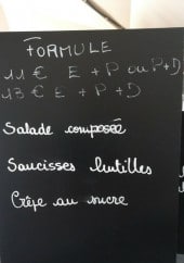 Menu La Guinguette - Exemple de menu