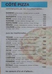 Menu La jovienne - Côté pizza