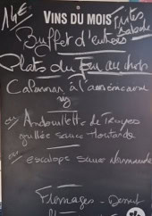 Menu Au p’tit bistro - Exemple de menu