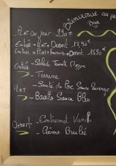 Menu Le petit Bar - Un  exemple de menu