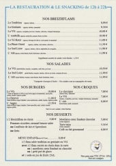 Menu La Baleine Déshydratée - Les salades, les burgers ...