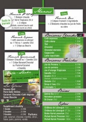 Menu La cabane à crêpes - Les menus