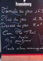 Menu Le Finistère - Exemple de menu