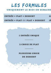 Menu Nikaïa - Les formules