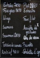 Menu Bistrot Saint Louis - Exemple de menu