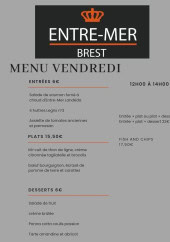 Menu Entre-Mer - Les menus