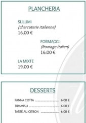 Menu IL Castello - Les planches, desserts et glaces