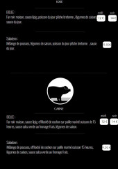 Menu La Cale Brestoise - Iode et carne