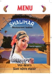 Menu Le Shalimar - Carte et menu Le Shalimar Brest
