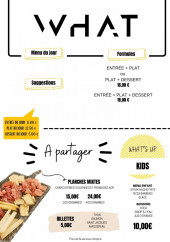 Menu Le What - Les formules, menu à partager