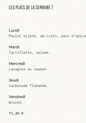 Menu Les Grignottes - Les plats de la semaine