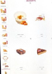 Menu Majestic Fast food - Les desserts