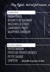 Menu My Fish - Starters, petits creux et desserts