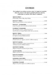 Menu Spicy Brest - Les entrées