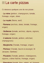 Menu Le Charldann - Les pizzas