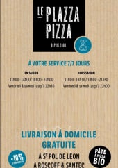Menu Le Plazza Pizza - Carte et menu Le Plazza Pizza Saint Pol de Leon