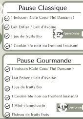 Menu Gourmand Mais Pas Que - Pause classiques et pause gourmandes