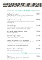 Menu Le Kernic - Les incontournables, pizzas et pâtes