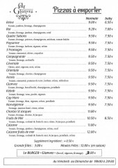 Menu Ar-Glanvez - Les pizzas