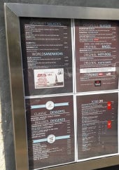Menu New world café - Les salades, sandwiches, burgers...