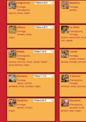 Menu Lucky Pizza - Les pizzas page 2