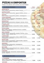 Menu Chicago Slice Pizza - Les pizzas classiques et pizzas de la mer