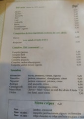Menu Crêperie de kerviniou - Spécialités