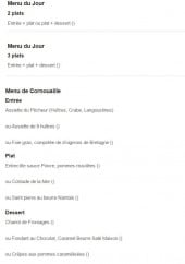 Menu Hôtel de l'Océan - Les menus 
