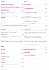 Menu Le pourquoi pas - La carte