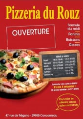 Menu Pizzeria du Rouz - Menu à la carte
