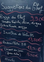 Menu La Yole - Exemple de menu