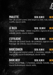 Menu French touch - Les burgers suite