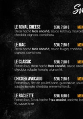 Menu French touch - Les burgers