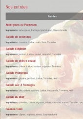 Menu L'Elephant - Les entrées 