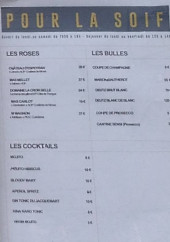 Menu Le Bistrot Jacquemart - Pour la soif