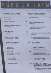 Menu Le Bistrot Jacquemart - Pour la faim