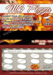 Menu Mg pizza - Carte et menu Mg pizza Nimes