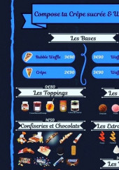 Menu Original Crêpe & Waffle - Crêpe sucrée et waffle personnaliser