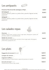 Menu Trattoria Del Gusto - Les entrées, plats et salades