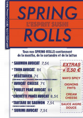 Menu L'esprit Sushi - Spring rolls