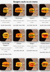 Menu Signature - Burgers seul ou en menu