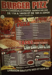 Menu Burger Pizz - les pizzas et tacos